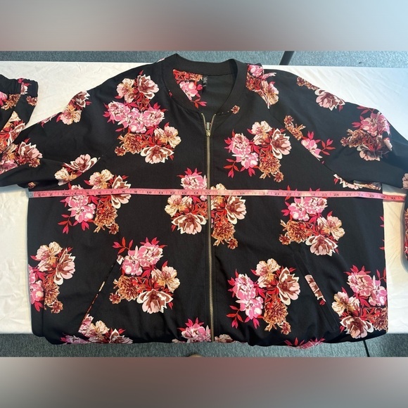 Xlnt Lightweight Barbiecore Floral Zip Up Jacket - Bought in Norway Size 3XL - Picture 11 of 14